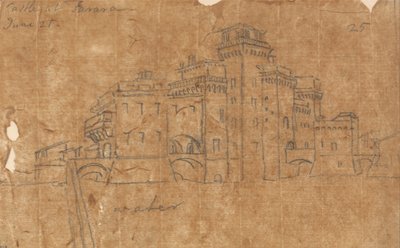 Castle at Ferrara, June 21 by John Robert Cozens